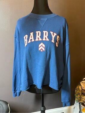 Barry’s x Year of Ours Blue Ribbed-Neck Sweatshirt